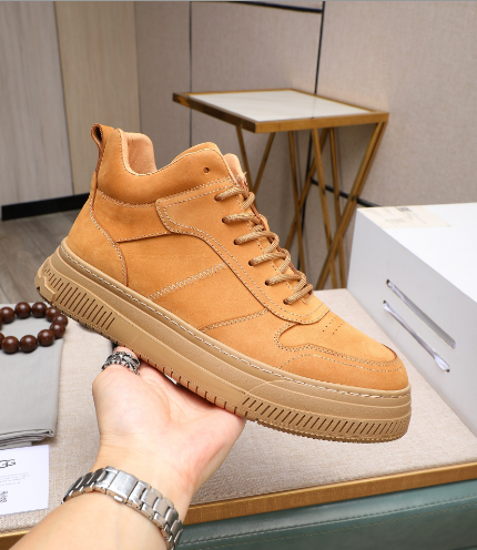UGG Men's Leather High-Top Sneaker — Wheat