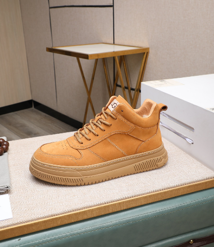 UGG Men's Leather High-Top Sneaker — Wheat