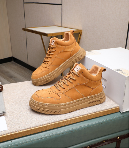 UGG Men's Leather High-Top Sneaker — Wheat