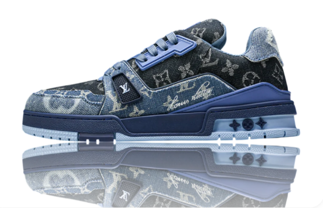 Louis Vuitton Trainer Low – 'Monogram Denim Patchwork' White/Blue (Style 1AC4YW)