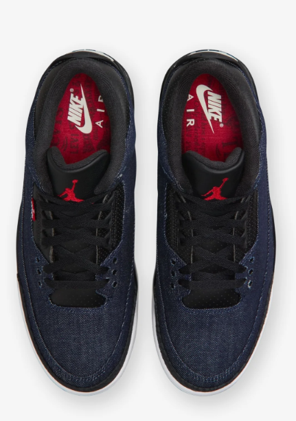 Jordan x Levi's® AJ 3 Retro 'Indigo' | Gym Red Accents