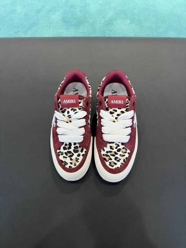 Amiri Stars Court Low-Top Sneaker – Burgundy/Leopard