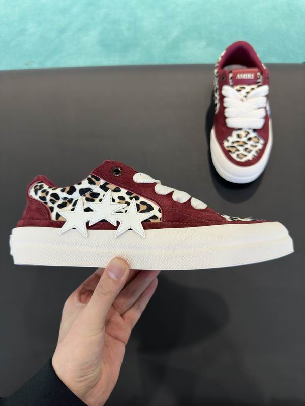 Amiri Stars Court Low-Top Sneaker – Burgundy/Leopard