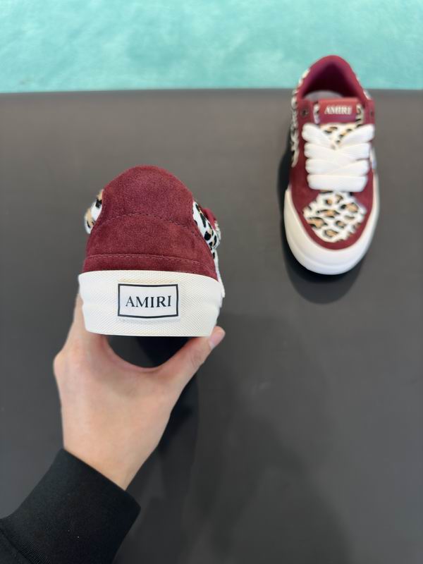 Amiri Stars Court Low-Top Sneaker – Burgundy/Leopard