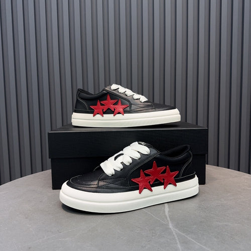 Amiri Stars Low-Top Sneaker – Black/Red