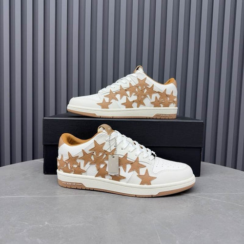 Amiri Stars Low-Top Sneaker – White/Tan