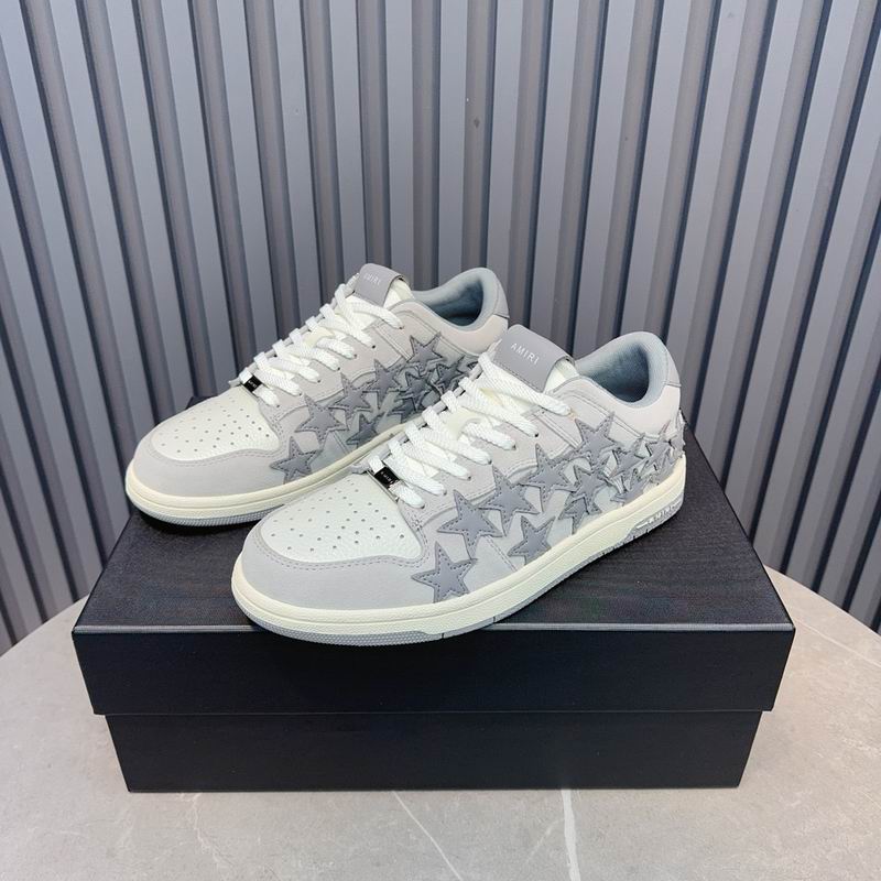 Amiri Stars Low-Top Sneaker – White/Grey Glitter