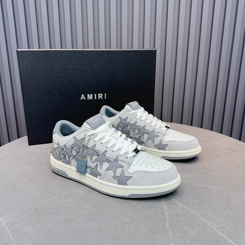 Amiri Stars Low-Top Sneaker – White/Grey Glitter