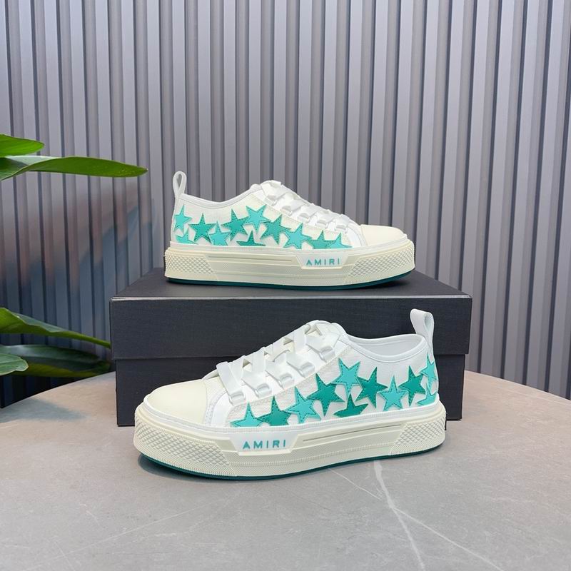 Amiri Stars Court Low-Top Sneaker – Teal/White