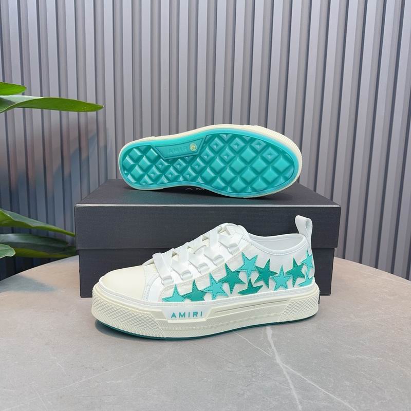 Amiri Stars Court Low-Top Sneaker – Teal/White