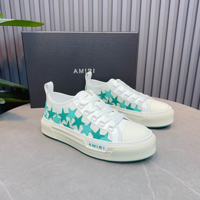 Amiri Stars Court Low-Top Sneaker – Teal/White