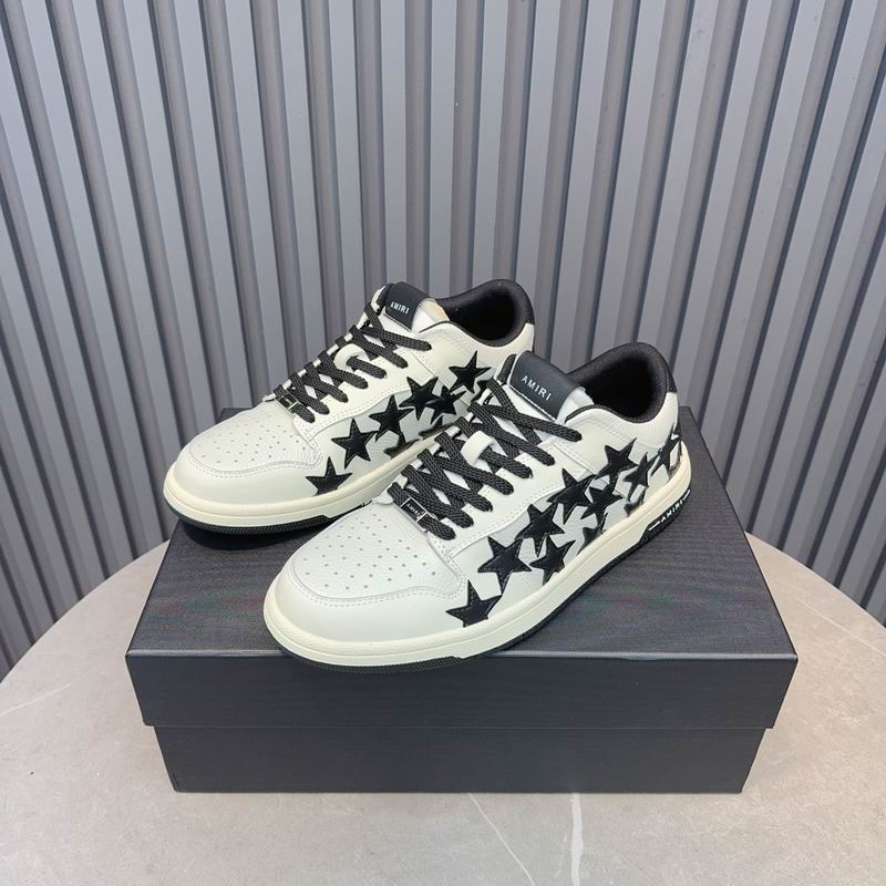 Amiri Stars Court Low-Top Sneaker – White/Black