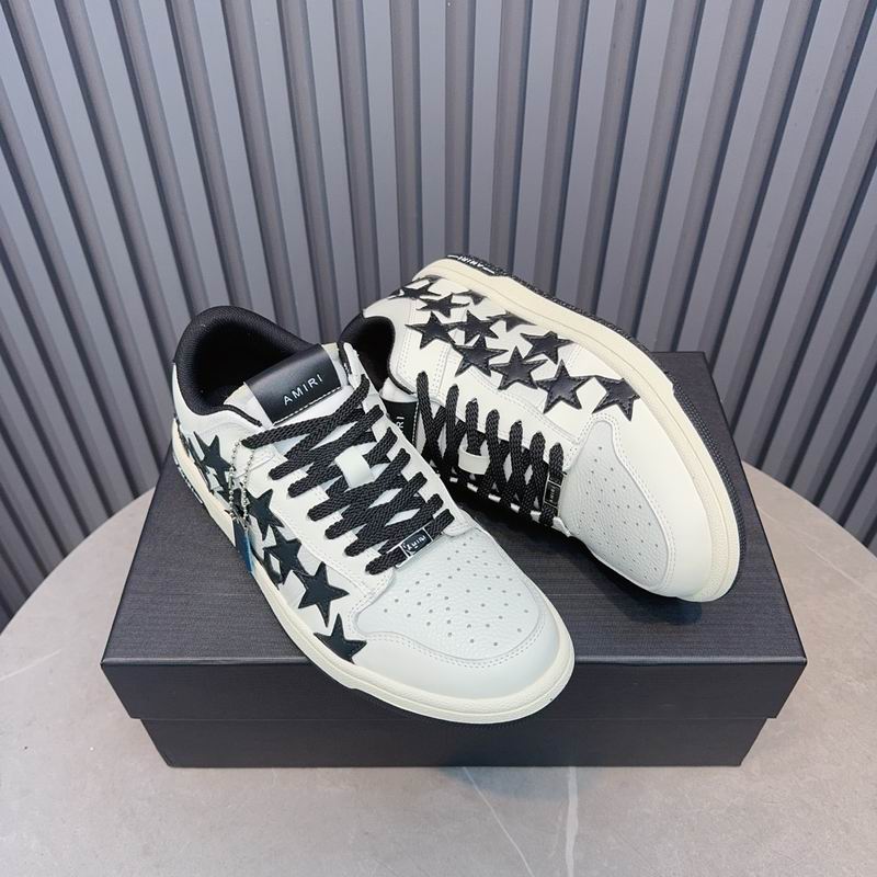 Amiri Stars Court Low-Top Sneaker – White/Black