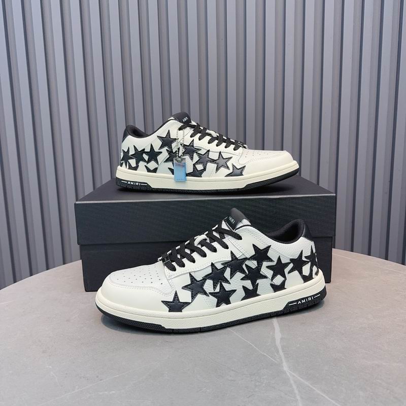 Amiri Stars Court Low-Top Sneaker – White/Black