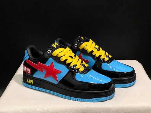 BAPE STA Low-Top × Marvel 'Black/Blue'