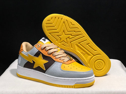 BAPE STA Low-Top 'Yellow/Grey/Brown'