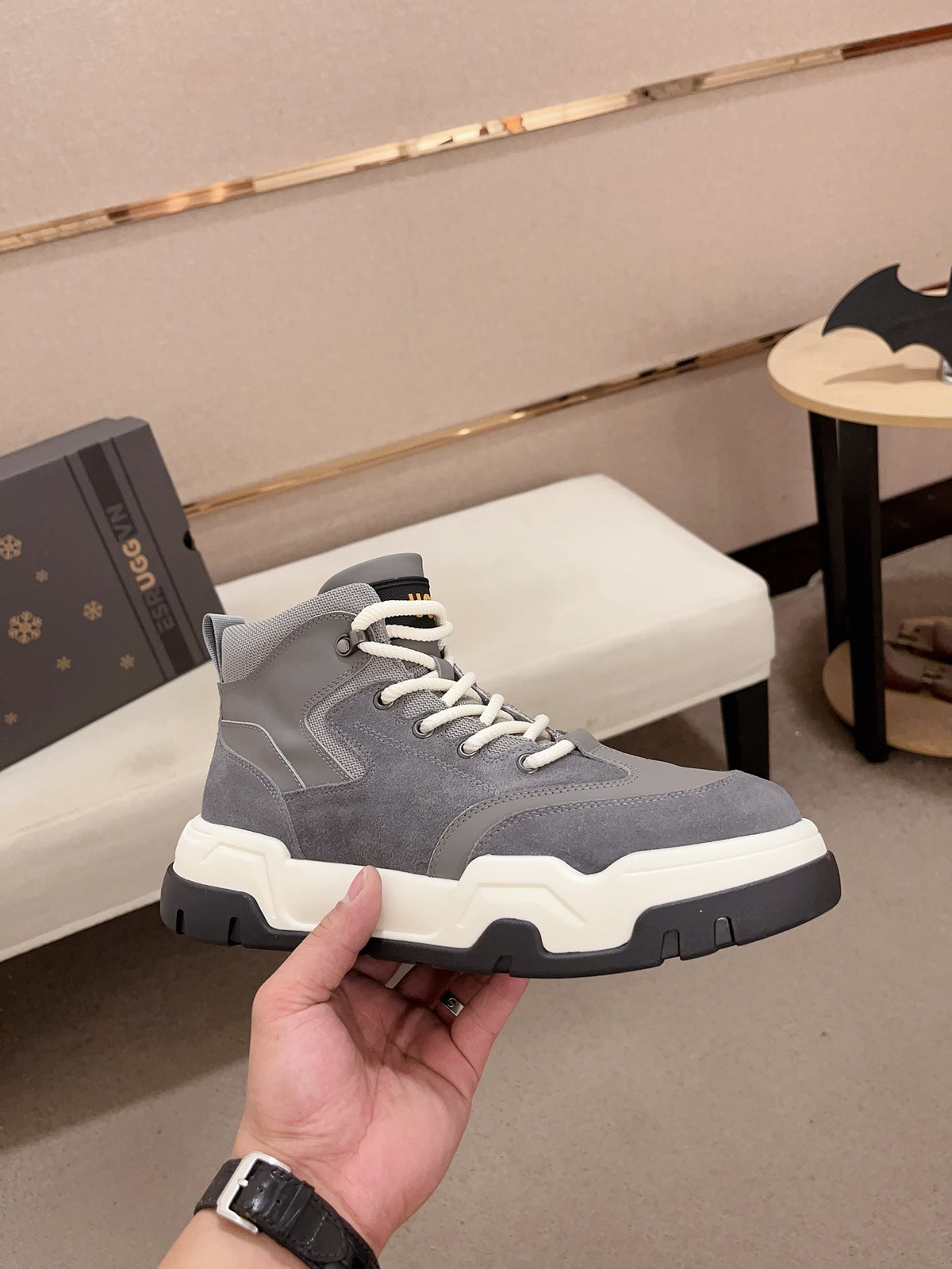 UGG Men's High-Top Trail Sneaker Boot — Slate Grey