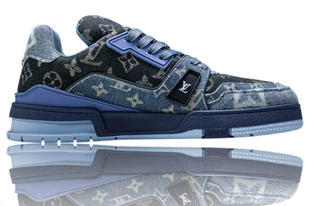 Louis Vuitton Trainer Low – 'Monogram Denim Patchwork' White/Blue (Style 1AC4YW)